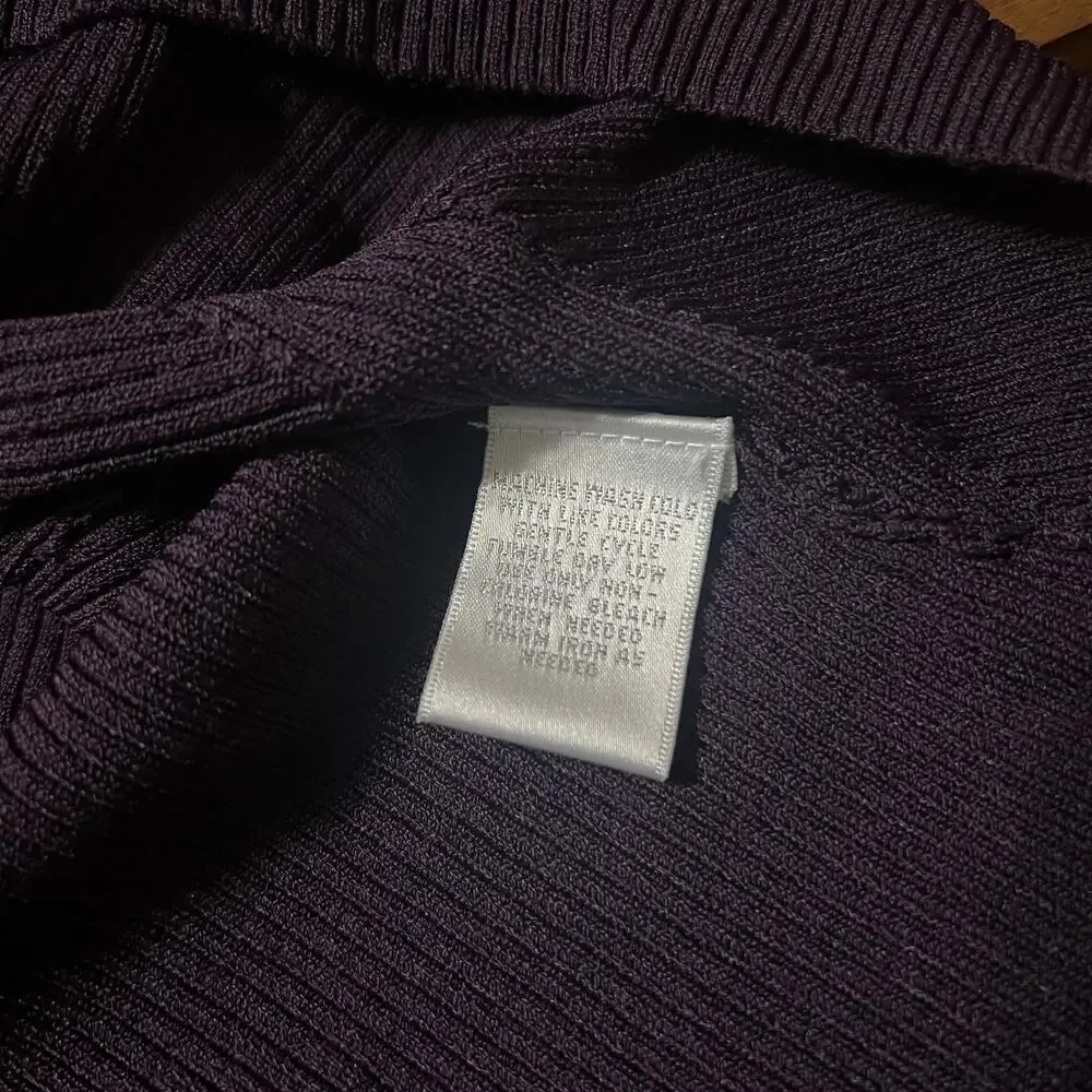 Vintage Worthington Deep Purple Cardigan Size XL NWT
